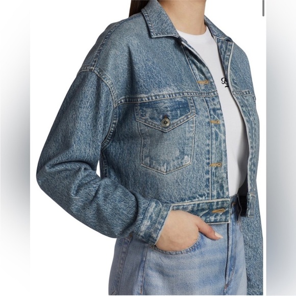 Rag and Bone Miramar Printed denim jacket NEW - Picture 6 of 8